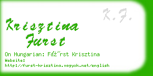 krisztina furst business card